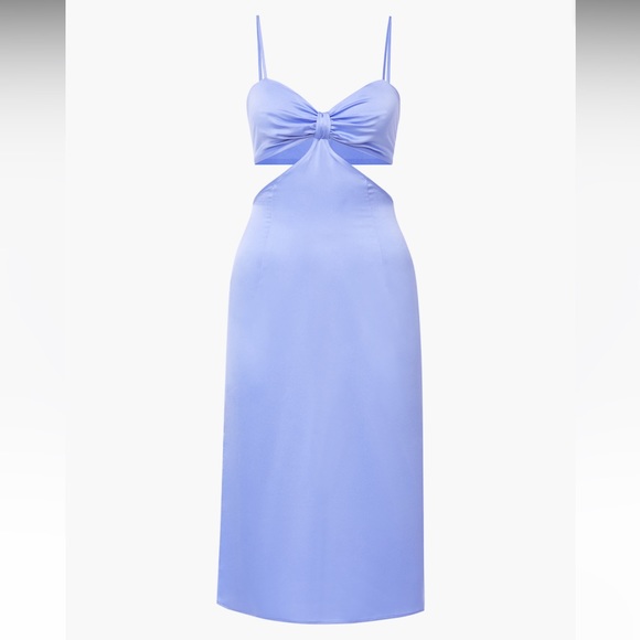 NWT Periwinkle Cutout Sides Spaghetti Strap Midi Dress - Picture 11 of 11